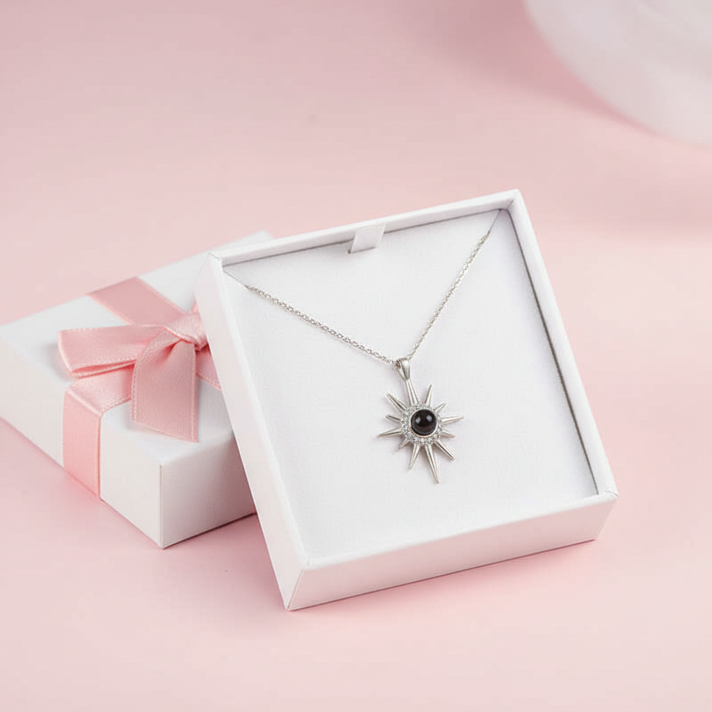 Silver I Love You in 100 Languages North Star Women's Necklace - Gift