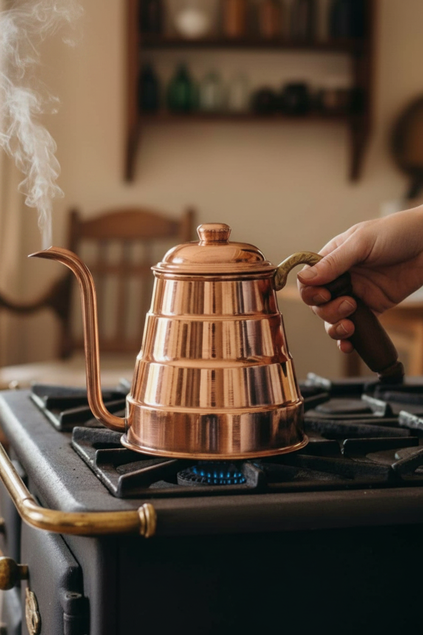 Copper Tiryaki Teapot - Stove Top AI