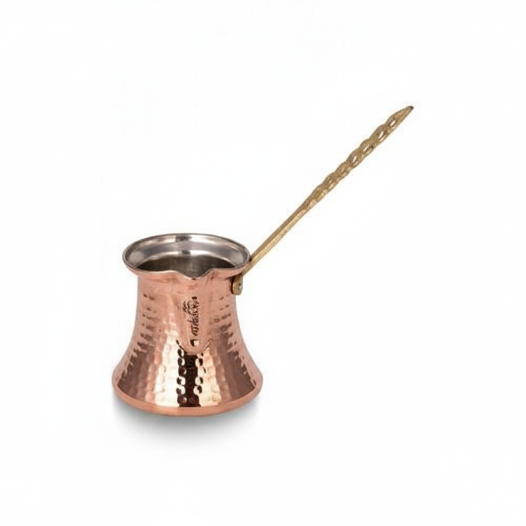 Kervan 390ml copper cezve white background