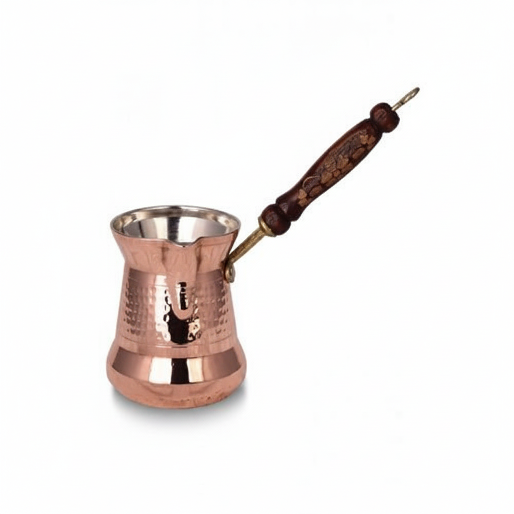 Sultan Thin 350ml copper cezve white background
