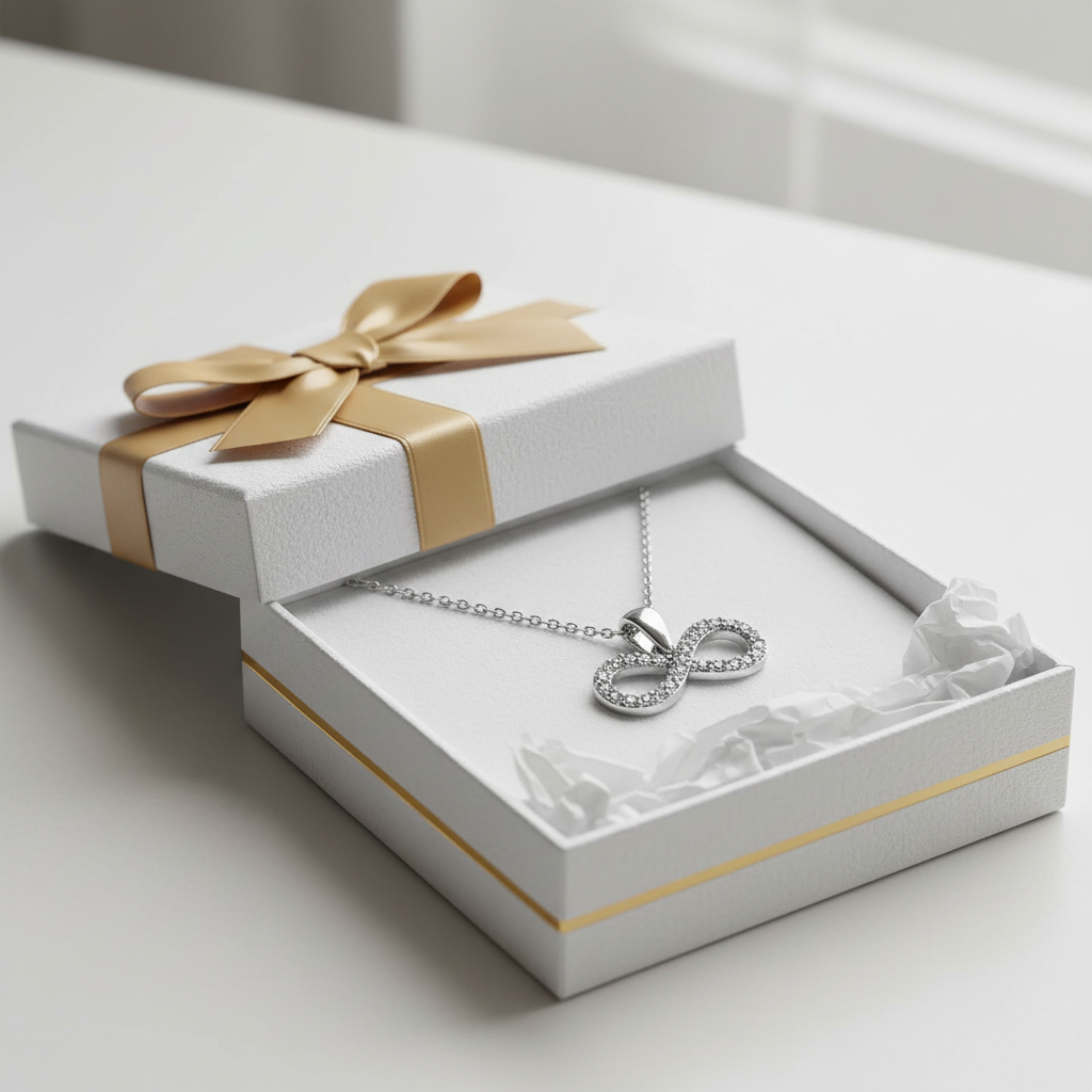 Silver Infinity Necklace - Gift
