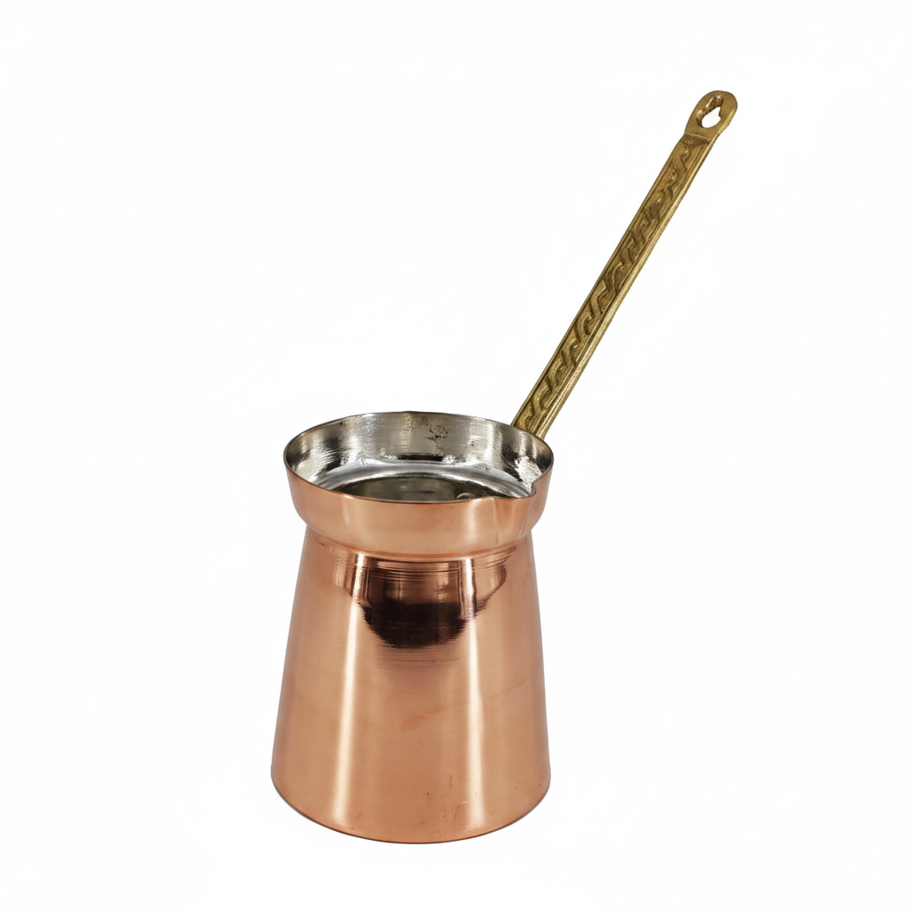 Moda 450ml smooth copper cezve white background