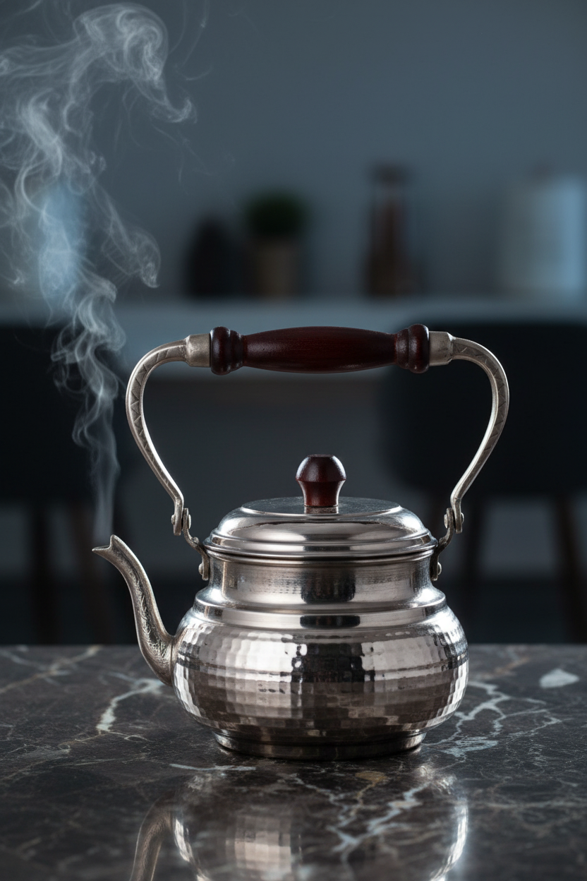 Copper Italian Teapot Nickel - Cinematic