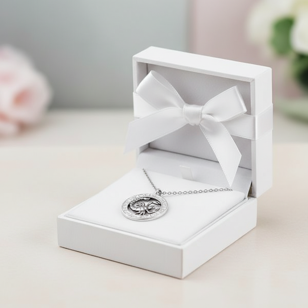 Silver Scorpio Zodiac Women's Necklace - Gift