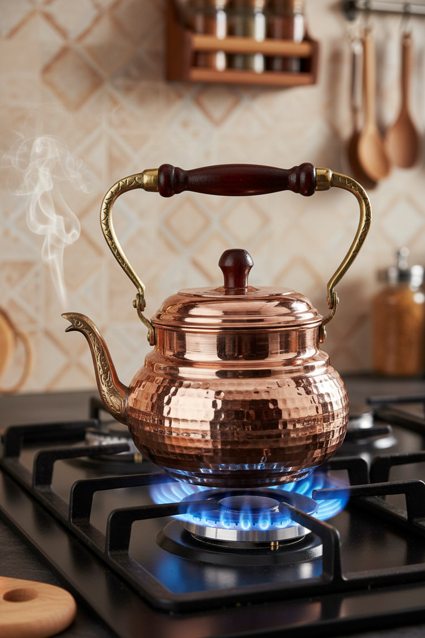 Copper Italian Teapot - Stove Top