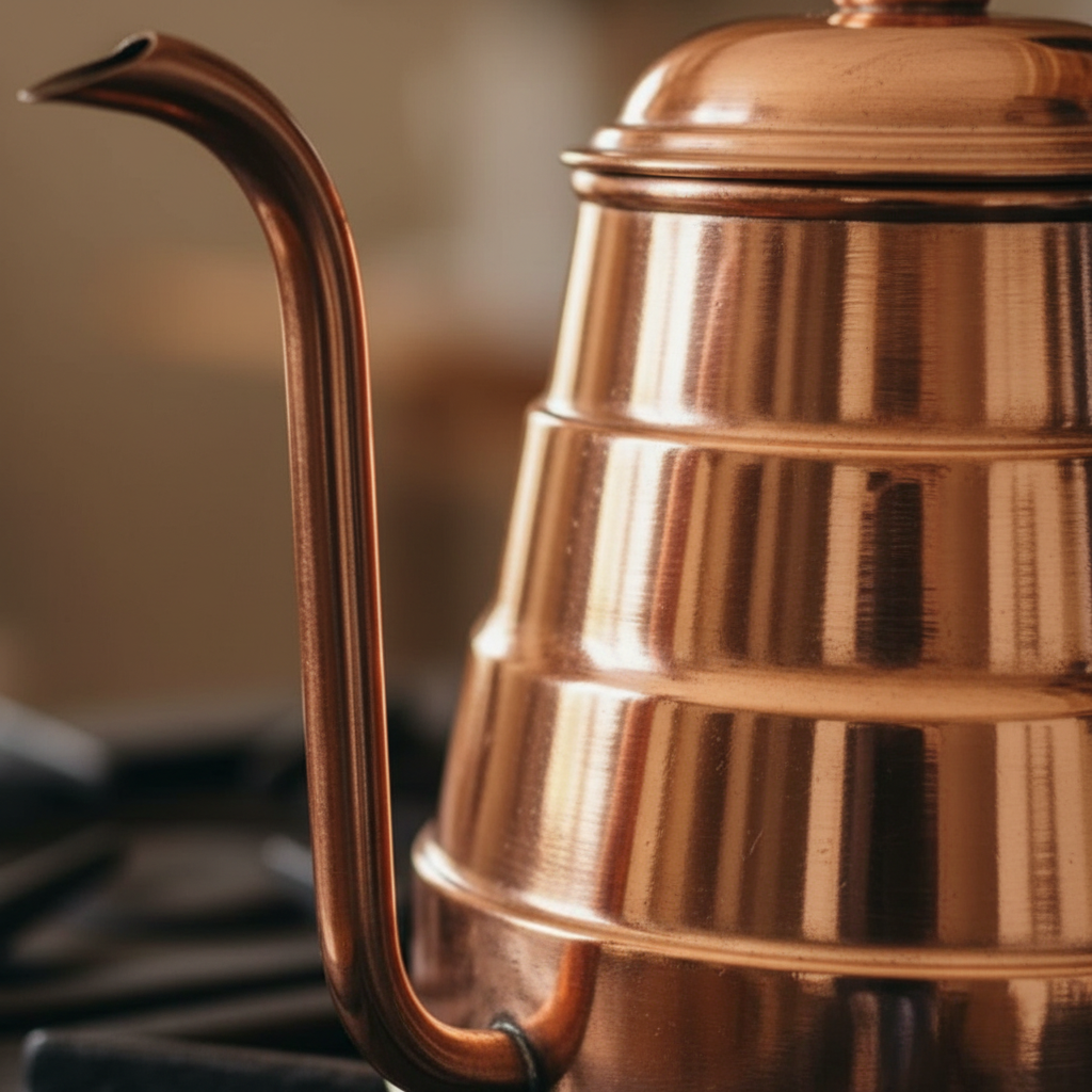 Copper Tiryaki Teapot - Macro Detail